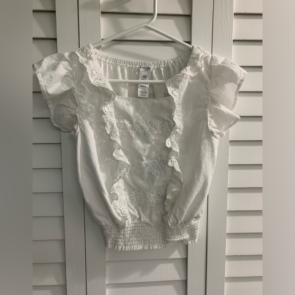 Bebe Girls White Top Size XL (16)